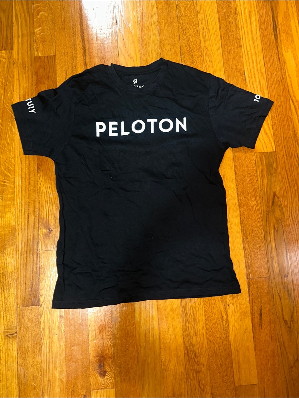 Peloton Black Short Sleeve Tee with White Logo